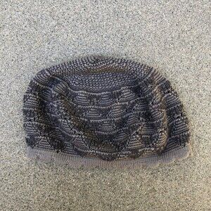 H&M Wool Blend Beanie Hat Cap Women's Grey Knit One Size​​​​